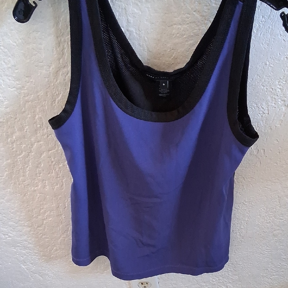 Marc By Marc Jacobs Black and Purple Top